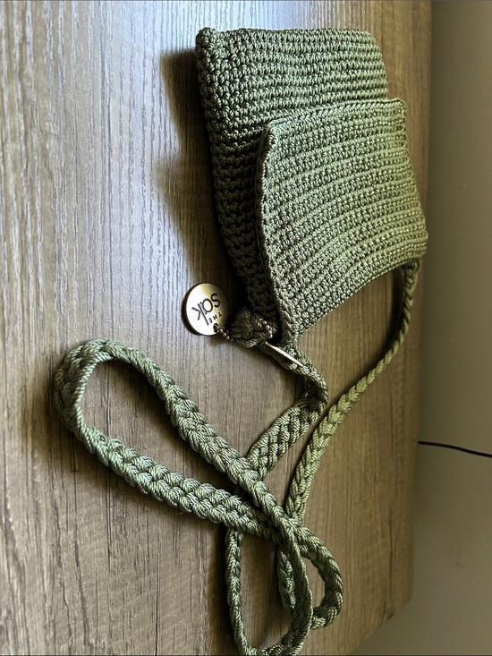 The Sak Handbags - Olive Green Crocheted Crossbody Bag